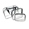 旅行透明な化粧品バッグメイクアップメイクアップオーガナイザーウォッシュトイレットキットケース防水PVCクリアビーチバッグポーチハンドバッグH220429