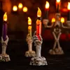 Inne świąteczne materiały imprezowe 1 Buah Baterai Lilin Tangan Hantu Halloween Lampu 220823