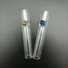 Glass Filter Tip OD 12mm Smoking Round Mouth Reusable One Hitter Pipe Cigarette Tobacco Dry Herb Thick Holder Tube Rolling Paper