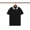 Mens Stylist Polo Shirts Fashion Casual Short Sleeve Tops Man High Quality Black White Tees M-3XL