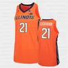 C202 Illinois Fighting Illini Orange Basketball 2021 Replica Jersey 1 Edgar Padilla Jr. 2 Connor Serven 3 Jacob Grandison Griffith Curbelo