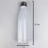17oz em branco 304 garrafas de água de aço inoxidável sublimação em forma de cola términa caneca dupla parede de parede de viagem copo