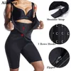 Aiithuug Frauen Full Body Shaper Sport Sauna Schweiß Abnehmen Weste Anzug Neopren Gewichtsverlust Shapewear Taille Trainer Bodysuit L220802