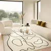 Tapijten Noordse geometrische lijn voor woonkamer Anti-slip vloer Mat Japanse kunst grote slaapkamer zachte gebied tapijten huisdecoratie bedsideCarpets
