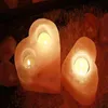 새로운 촛불 홀더 히말라야 미네랄 소금 크리스탈 소금 램프 아로마 테라피 촛대 장식 밤 빛 공예품