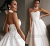 2022 Simple Wedding Dress Short Curto White Plus Size Strapless Knee Length Bride Gowns Vestidos De Noiva