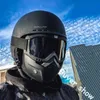 Motormasker Bril Winddicht Motocross Moto Goggles Afneembare UV-bescherming Ski Bike voor Heren Open Helm Masker Goggle 220629