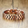 Link Chain Vinterly Magnetic Copper Bracelet Men Vintage Wrist Band Hand Health Energy Wide For MenLink Lars22