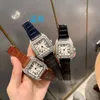 Ladies Luxury Square kijkt mode Diamond Womens Watch