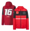 F1 Yarış Takımı Hoodie Ceket 2022 2023 Formül 1 Kırmızı Takım Kapüşonlu Rüzgar Yemeği İlkbahar ve Sonbahar Erkekler Sıradan Rüzgar Geçirmez Zip Hoodie