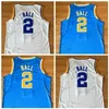 Nikivip дешевый пользовательский UCLA 2 баскетбол баскетбол с петлей белый синий цвет любого номера Имя размера 2xs-5xl Винтаж верхний качество