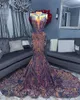 Sparkly long vestidos de baile 2022 Sexy sereia lanteve lantejouin africano mulheres negras gala celebridade noite festa night vestidos