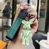 2022 Acrylic stripe stand pose bear keychain creative car bag couple bear key chain small pendant wholesale