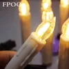 LED Christmas Tree Candle Plastic Flameless Flicker Timer Remote Control Battery Operated Fake Candles For Year Home Decor 220510