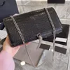 Crocodile Pattern Tassel Chain Bag Luxury Design Ladies Messenger Bag Taille 25cm 220806