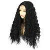 Nieuwe mode Lang Afrika Black Cury Wavy Small Lace Dames Cosplay Hair Wig