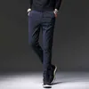 Autumn Pants Men Brushed Fabric Slim Fit Solid Color Fashion Bottoms Men Korean Style Thick Casual Pants Plus Size J220629