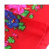 Écharpe Florale Russe De Luxe Fleur Petit Mouchoir Ethnique Châle Femmes Hijab Acrylique Imprimé 70cm Bandeau Bandana