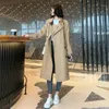 Trench da donna Cappotto autunnale lungo Stile britannico 2022 Abbigliamento di design dal temperamento allentato coreano