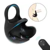 Nxy Cockrings Vibrating Penis Massager Male Chastity Cock Ring Sex Toys for Men Wireless Remote Control Testicle Vibrator Men s Masturbator 220505