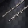 Ketten Edelstahl Silber Kreuz Kette Mode Punk Minimalist Trend Anhänger Halskette Männer Schmuck Geschenk für FriendChains