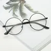 Modne okulary przeciwsłoneczne ramy vintage miedziane okrągłe okulary rama wielka rozmiar metalowy kolor stały kolor dekoracyjne okulary unisex miny recepta na receptę