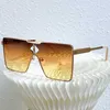 Óculos de Sol Masculino CYCLONE METAL Z1700U Lentes pretas Armação de metal dourado para homens e mulheres Óculos de moda tamanho 58-16-140 com caixa original