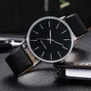 Nouveaux hommes unisexe es décontracté échelle romaine Simple ceinture hommes horloge Quartz montre-bracelet Relogio Masculino