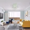 White Murano Style Glass Pendant Lamps LED Light Source Chandeliers Modern Luxury Art Ceiling Lighting Decorative Hanging Chandelier for Living Room LR1144