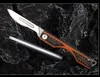 Новые произведения искусства Резьбовый нож 440C атласный лезвие G10 ручка EDC карманные складные ножи брелок Knifes K1604