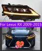 Lexus için Otomobil Parçaları RX270 LED Far 20 09-20 15 Farlar RX350 Yüksek Işın Turn Sinyal Işıkları Gündüz Çalışma Işığı