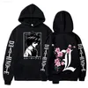 مذكرة الموت اليابانية Note Hoodies Men Kawaii Manga Yagami Light Graphic Streetwear Harajuku Usisex Tops Sweatshirts للجنسين G220720