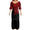 Polinezyjskie plemienne kobiety niestandardowe wzór v-deletasi sukienki pary sukienki najwyższej jakości zwyczajowe sukienki na ramię sukienki 220706