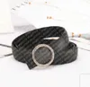 Fashion Classic Men Designers Belts Womens Mens Lettre décontractée lisse Round boucle courte largeur de courroie 2,3 cm avec boîte