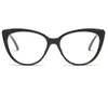Gros-Cat Eye Spectacle Frame Trendy Designer Lunettes Myopie Nerd Optical s Femme Lunettes La jambe de printemps W220423