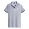 FF Kosovo Men Summer Leisure High-End Combed Cotton T-Shirt Professional Short Sleeve Lapel Shirt