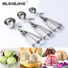 Ice Cream Scoop Stainless Steel Cookie Dough Scooper For Fruit Melon Baller Digging Ball Kitchen Confectionery Tool Accessories 220509