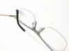 Fashion Sunglasses Frames 2022 Arrival Half Rimless Alloy Silver Color Stone Material Front Rim Optical Eyeglasses Frame For Men And Women E