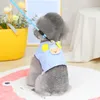 Vestuário para cães kawaii roupas urso para desenho animado vestes de vestes pequenas roupas de estimação mascotas listradas coloridas listradas