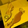 Sandals Fashion Women 2022 Summer Punted Slide Signies Sinestone Teli sottili Muli Scarpe da donna Casual Pumpssans