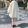 Kurtki damskie jesienne cienki płaszcz kawaii płaszcz żeńska japońska preppy styl solidny kolor vintage kurtka harajuku jk słodkie stroje