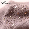 Vianosi Women Beret Algodão Lã Brand Fashion Fashion Diamond Autumn Winter Sale Hats for Women Caps Dropshipp J220722