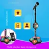 Çocuklar Karaoke Şarkı Makinesi Mikrofon Stand Lights Oyuncak Beyin Eğitim Oyuncak Çocuklar İçin Eğitim Oyuncakları Doğum Günü Hediyesi 220706