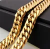 14K vergoldete Cuba Chains Hip-Hop-Mode-Gold-Doppelt-Gewebte Halskette für Herren