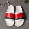 2023 Designer Slippers Slides Rubber Sandaal Bloemen brokaat Mannen Slipper Gear Zomer Platte bodems Flip Flops vrouwen gestreept Strand ontwerper Schoenmaat 35-45 Met doos