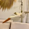 Creative Wall Hanging Swan Plush Stuffed Doll Tyg Family Bedroom Nursery Room Decor Ornament Baby Soothing Pillow 220813