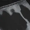 Мужчина хип -хоп футболка уличная одежда темно -стиль тень печатана