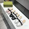 2022 Slippers Sandals Shoes Spring and Summer Style New Style Listing Oud Spring Spring Double G Square Head 35-41