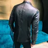 Mens Jacket men's jackets men's winter and autumn leather jackets men's Korean style slim thin trend leather jackets 220406