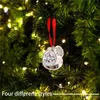 Kerstboom hanger sublimatie liefde bell hangers decor auto figurines miniaturen windgong hanger p0826